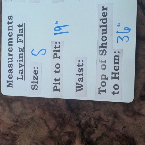 Express Brown Faux Fur Longline Coat with Pockets size Small - Picture 11 of 11